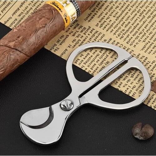 High Quality Fashionable Mini Stainless Steel Cigar Cutter Metal Protable Pocket Gadgets Cigarette Scissor