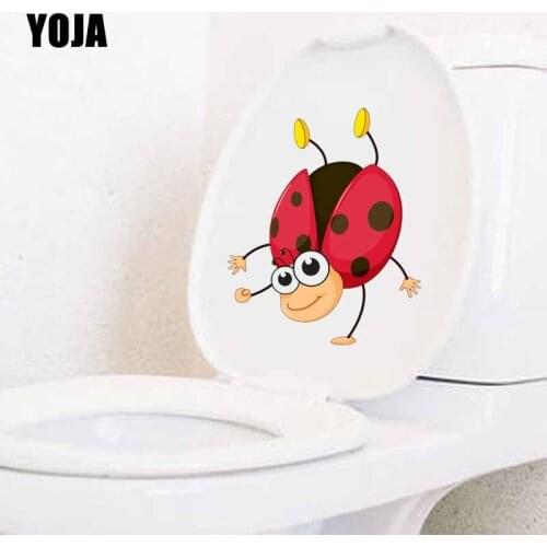 YOJA 17.8X21.9CM Intereting Cartoon Coccinella Septempunctata Wall Sticker Cartoon Living Room Home Decoration T5-1108