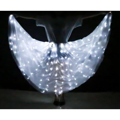 Women LED Belly Dance Skirt Dance Clothes Silk Fashion Sexy LED wings Accessories Dance Skirt Oriental Dancerwear Clothes