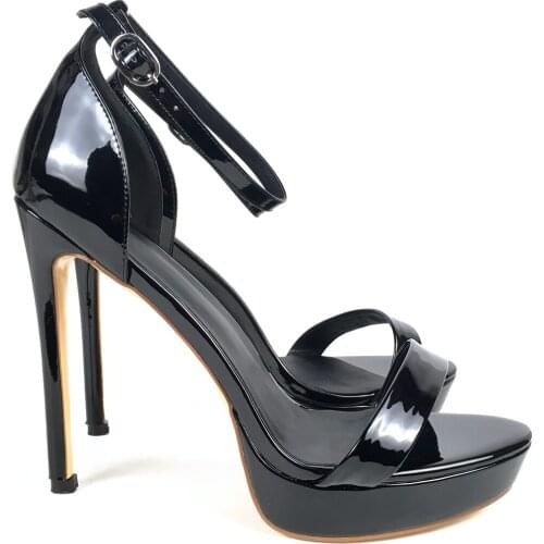 Aimirlly Women Shoes Peep Toe High Heels Sandals Platform Ankle Buckle Cover Heel Lady Work & Career Dress Heels Black