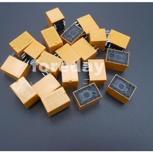 100PCS NEW Yellow Volt Power Relay 6 PINS HUI KE HK4100F-DC3V-SHG HK4100F-DC 3 5 9 12 V-SHG 3V-12V DC 3V 5V 9V 12V * FD396-400