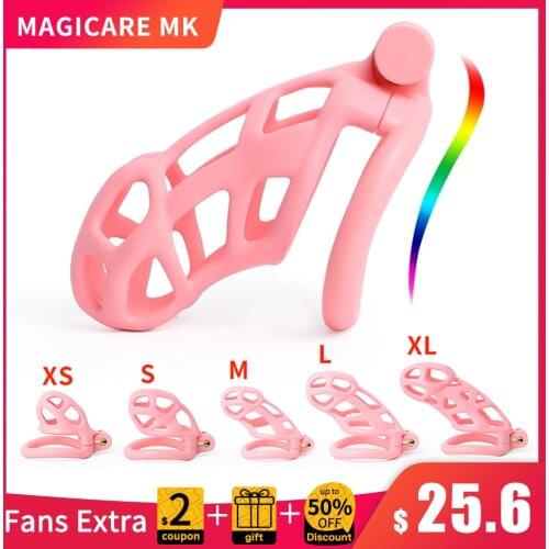 2021 MAMBA Cage Set Lightweight Custom Curved Male Chastity Device Kit Penis Ring Cock Ring Cages Trainer Belt Sex Toys