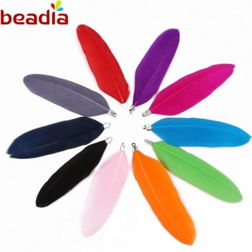 Beadia Feather knife multiple Colour Beautiful Small Feature For Garment House Decoration height of about 8cm 20 / bag