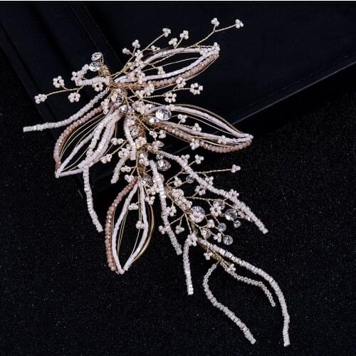 Shinny Crystal Bridal Wedding Head Piece Bride Headwear Headband Hair Bands Handmade Women Party Jewelry Engagement Accessories