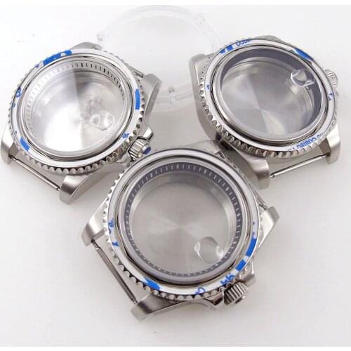 40mm Stainless steel Watch Case 120 Clicks Sapphire Glass 10Bar water resistance fit for NH35/NH36 ETA 2824 Automatic Movement