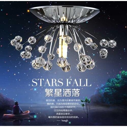 Crystal combination designers creative personality dandelion stainless steel crystal lamp small porch ceiling lamps K9 ZA SJ39