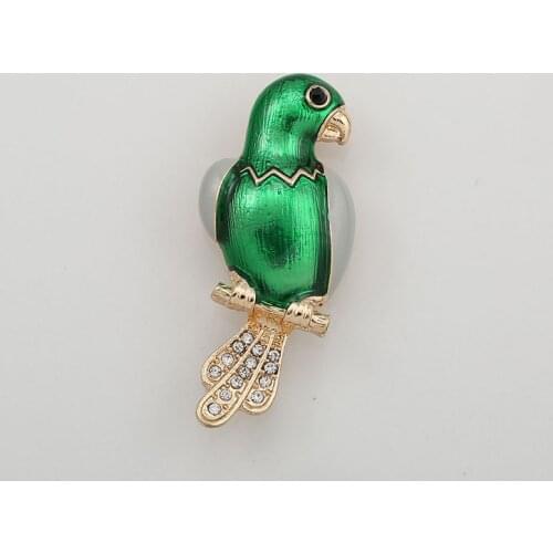 Drops of glaze jungle birds set auger alloy alloy new winter sweater cardigan coat dust coat fashionable joker brooch