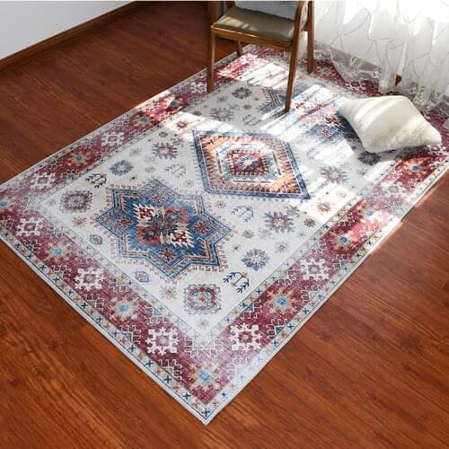 Carpets Persian Vintage Carpet for Living Room American Bedroom Mat Non-Slip Study Area Rugs Boho Morocco Ethnic Retro Carpet