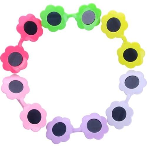 Doll Round Flower Sunglasses Suitable 18 Inch Dolls and 43cm Reborn Dolls Accessories DIY American Girls Gift Toys Photo Props
