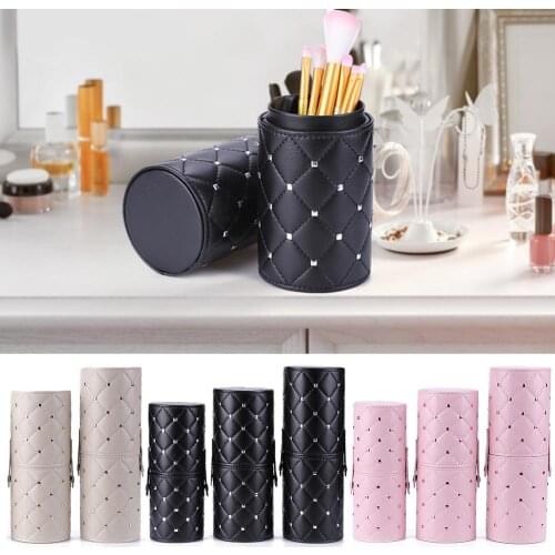 Fashion PU Leather Makeup Brush Storage Case Travel Pen Storage Cosmetic Brush Bag Brushes Organizer Makeup Tools