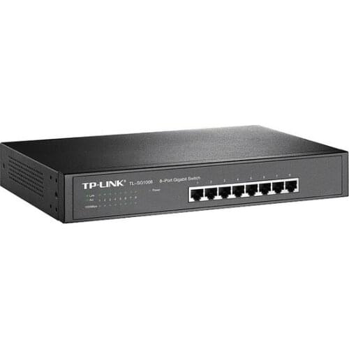 Desktop Switch TP-Link TL-SG1008 10/100/1000 Mbps Black (8 Ports)