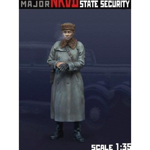 Unpainted Kit 1/35 russia Major Winter man standing figure Historical Figure Resin Kit