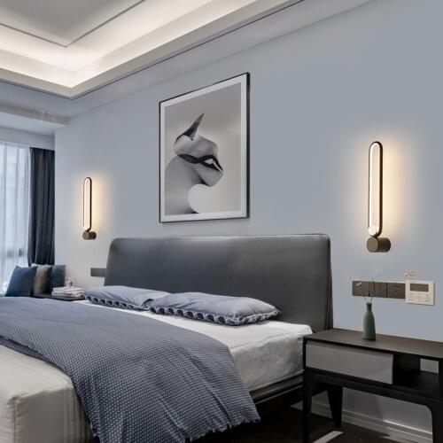 Nodic Long Ring Wall Light Modern Designer Minimalism Rotatable Wall Lamp Bedroom Livingroom Dining Room Deco LED Mirror Light