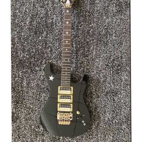 New Kort custom guitar star signature custom Kramer style electric guitar black finish