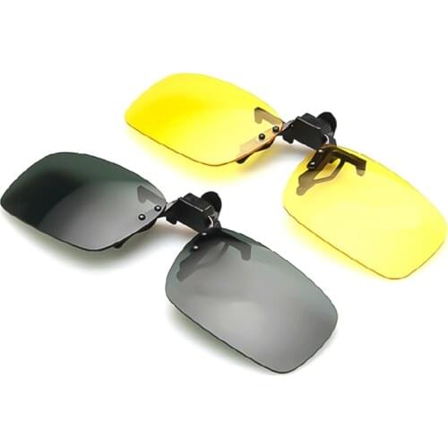 Car Driver Goggles Anti-uva Polarized Sun Glasses Driving Night Vision Lens Clip For Men Women Sunglasses Interior Accessories