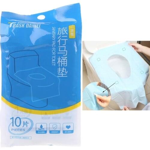 10Pcs Disposable Toilet Sanitary Pads Wood Pulp Waterproof Hygiene Seat Covers