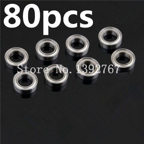 Wholesale 80pcs/lot Upgrade Steel Rolling Ball Bearing 8x4x3 for 1/16 Scale HSP 86082 Wltoys 58044 Himoto RC Car Spare Parts