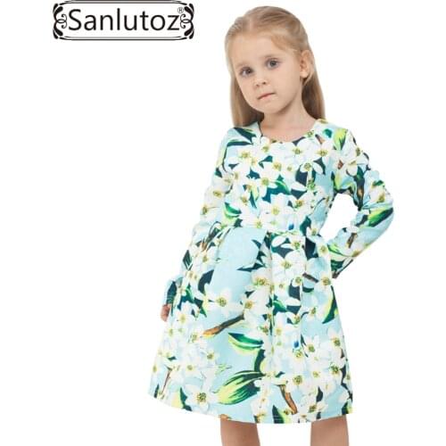 Flower Girls Dress Winter 2016 Girl Children Clothing Brand Clothes Kids Dress for Princess Holiday Party Wedding Toddler Autumn