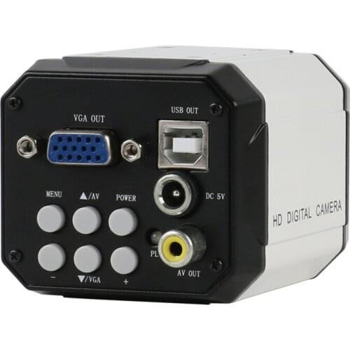 2.0MP HD Industrial Digital Electron Microscope Camera Lens VGA CVBS USB AV TV Outputs +100X Zoom C-MOUNT Lens