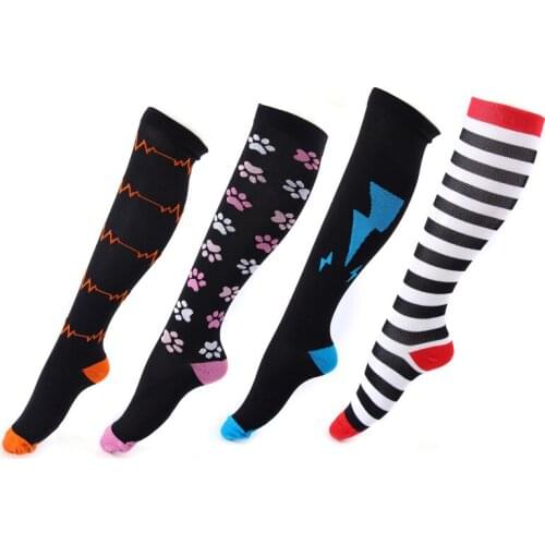 Antifatigue Unisex Compression Socks Flight Travel Stockings 15-30 MmHg Fit For Nurses, Pregnancy, Varicose Veins Relief Socks
