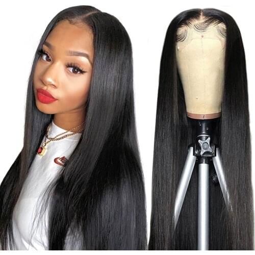 Transparent 5x5 Lace Closure Wig Straight Human Hair Wigs For Women Brazilian Pre plucked Lace Wig With Baby Hair HD Lace Wigs