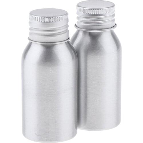 Empty 40 mL Aluminum Makeup Pot Jars, Cosmetic Storage Containers Refillable, 2 Pcs Travel Bottles