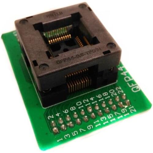 OTQ-44-0.8-14 Single-layer Board Programming Socket Gold-plated Double Contact Pin QFP44 Test Socket