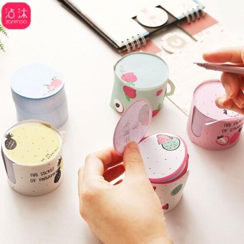 Fruits Self Adhesive Memo Sheets Fairy Cup Sticky Notes N Times Creative Messages Sticker Pad Student Stationery Writing Paper