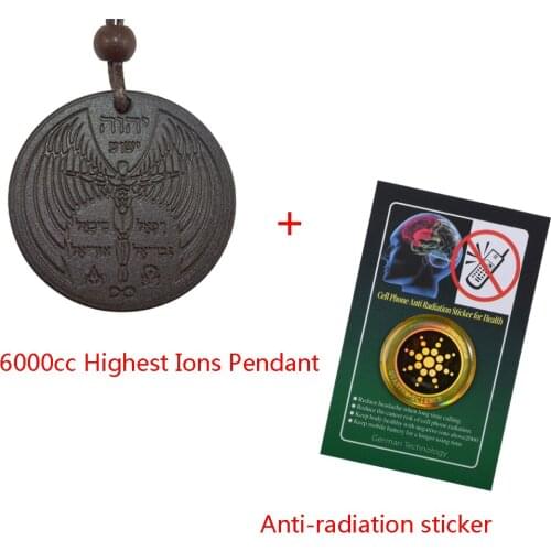 Cheapest Energy Set 6000cc High Ions Pendant & Scalar Shield Against EMF Protector