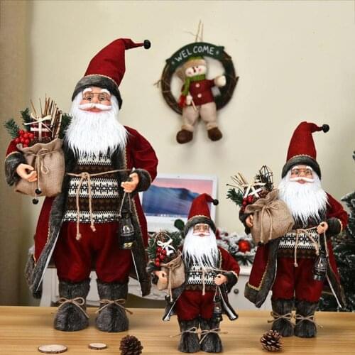 Santa Claus Christmas Doll Merry Christmas Decorations for Home Elk Christmas Ornaments Xmas Tree Decor 2022 Navidad Natal Gifts