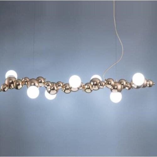 Nordic restaurant chandelier light luxury art living room creative personality long dining table bar light fixture