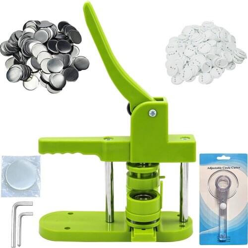 Replaceable Badge Machine Button Pin Maker With Cutter 100 Button Parts 25/32/37/44/58/75MM