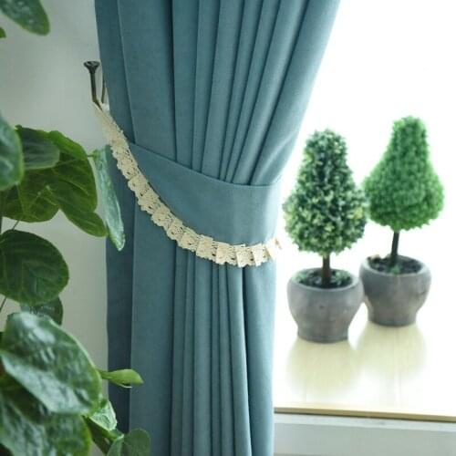 Modern Simple Solid Color Cotton and Linen Curtains for Living Room Bedroom Balcony Study Plain Nordic Wind Curtain Custom