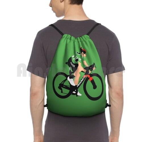 Richard Carapaz Cycling Backpack Drawstring Bags Gym Bag Waterproof Cycling Cyclo Cross Wout Van Aert Jumbo Fan Star