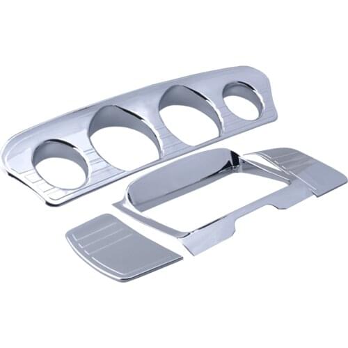 Tri Line Gauge Stereo Accent Trim Cover for Harley Electra Street Tri Glide 14-18
