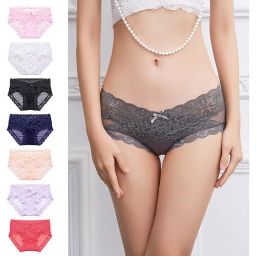 QUCO Brand 3 Pcs/lot Sexy Womens Underwear Set Lace Seamless Panties Erotic Stripper Lingerie Woman Briefs Women Sheer Thongs