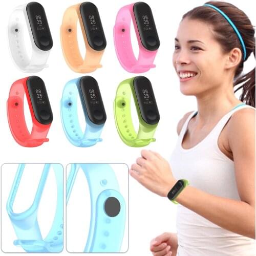 Smart Accessories Transparent Strap For Xiaomi Bracelet 5/6 Bracelet Wristband Replacement Wrist Strap For Mi Band 5/6 Wristband
