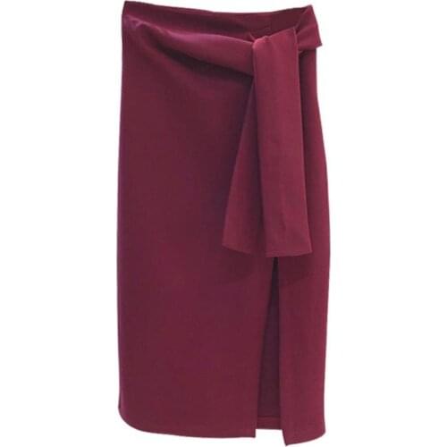 Irregular skirt new high waist long skirt Elegant Ladies High Waist Office Skirts