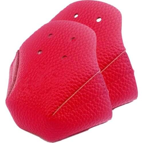1 Pair Toe Cap Guards Protectors PU Leather Roller Skate Cap Protectors with 4 Holes For Roller Skate