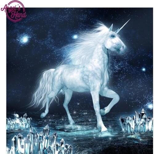 5D DIY Diamond embroidery unicorn diamond painting Cross Stitch full square Rhinestone mosaic decoration gift zx