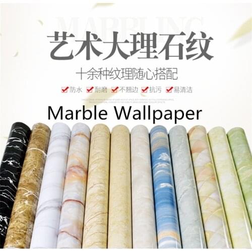 60cm*5m A Variety of Styles Of Art Marble Wall Sticker Waterproof Self Adhesive PVC Wallpaper Kitchen Desk Door Decorative Film