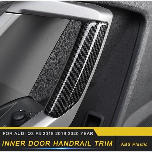 Car Accessories Inner Door Handrail Gate Armrest Cover Trim Sticker Frame Interior Decoration for Audi Q3 F3 2018-2021
