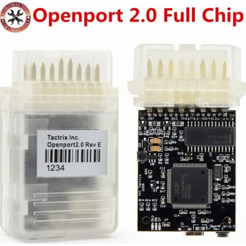 Overseas A+ Quality Chip Tactrix Openport 2.0 ECU FLASH OBD 2 OBD2 open port 2 0 Chip Tuning Car Diagnostic Scanner