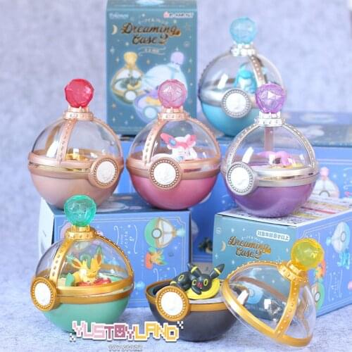 Anime Monster Sleeping Evee Sylveon Umbreon Glaceon Leafeon Espeon Dream Case Figures Collectible Brinquedo Toys 6pcs/set