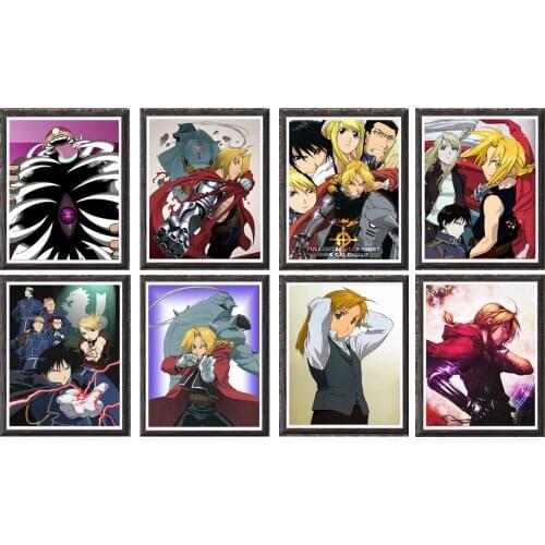 Manga Anime FMA Fullemtal Alchemist Wallpaper Canvas Wall Decorative Poster,8 x 10 Inches,No Frame,8PCS