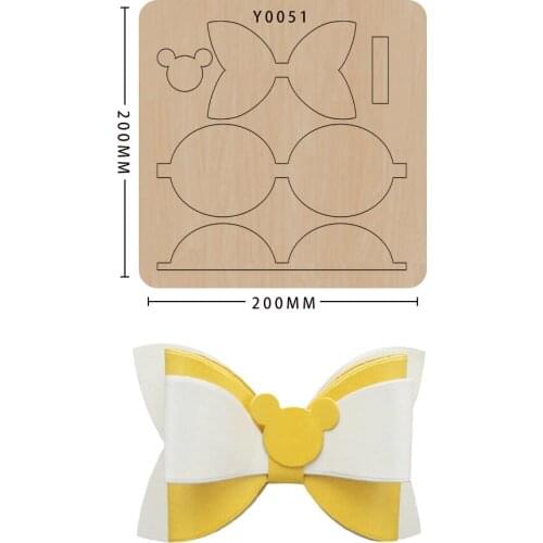 SMVAUON Bowknot Wooden Cutting Dies DIY Handmade Craft Bow Scropbook wood Knife Molds Suitable for Sizzix Big Shot Machines