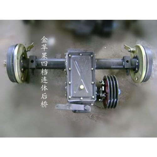 Diesel rear axle tricycle four-wheeler four-speed gearbox connected drive axle vehicle chassis accessories