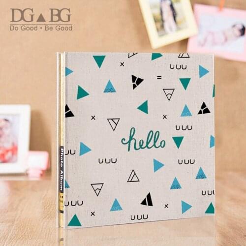 Photo Album Linen Hardcover Book Magnetic Scrapbook Burlap Cover Self Adhesive Diy Memory Albums Cartoon Rabbit Mother And Baby