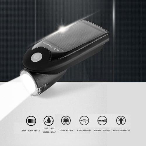 Bike Bicycle Solar GSM GPS Tracker Locator LED Headlight Free Platform IOS Android APP Online Real Time Tracking Alarm Device