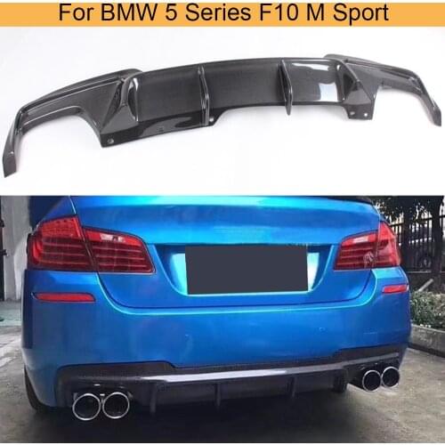 Carbon Fiber Rear Bumper Diffuser Lip For BMW 5 Series F10 M Sport M Tech Sedan 2012-2016 Rear Bumper Diffuser Lip Spoiler FRP